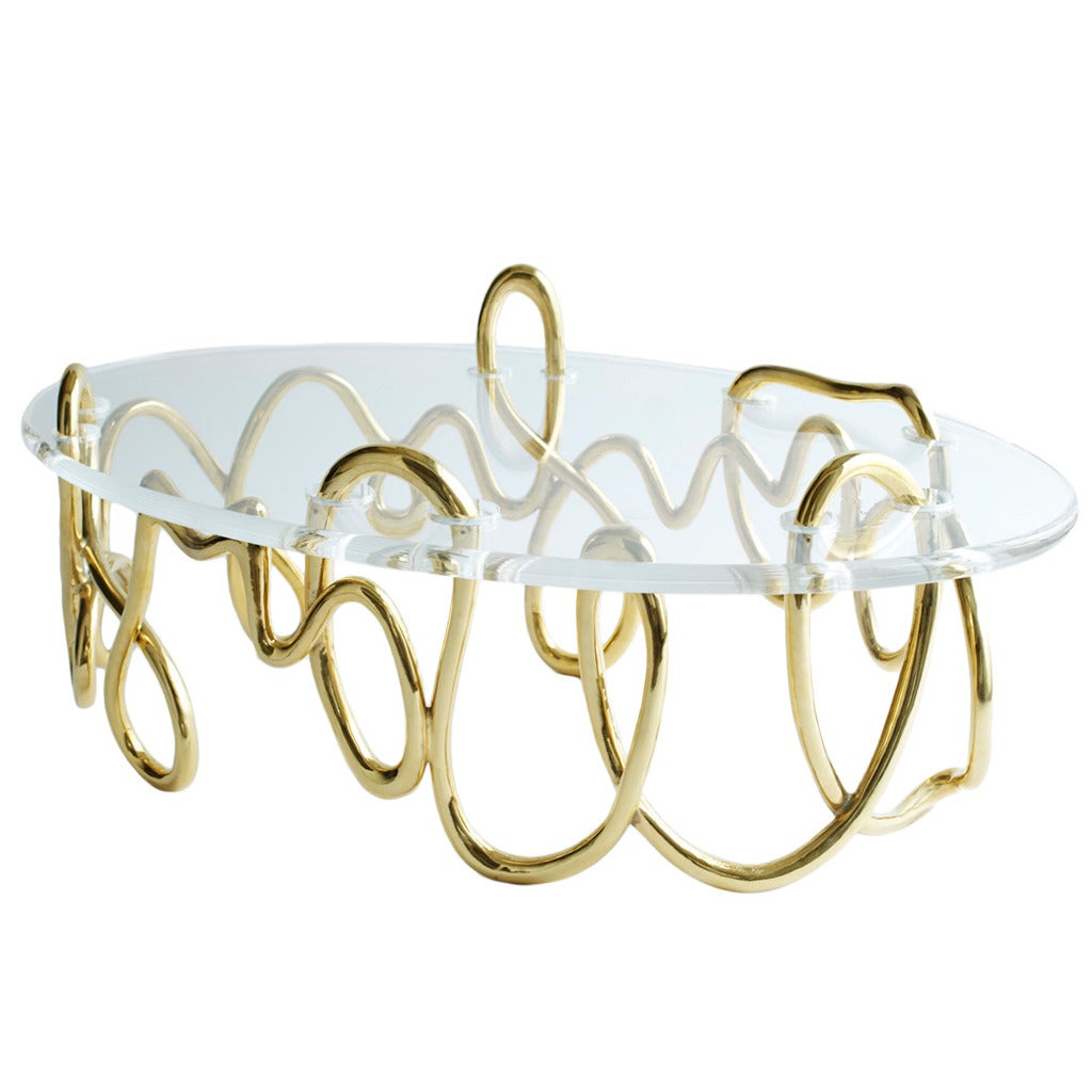 Oval Meander Coffee Table For Sale