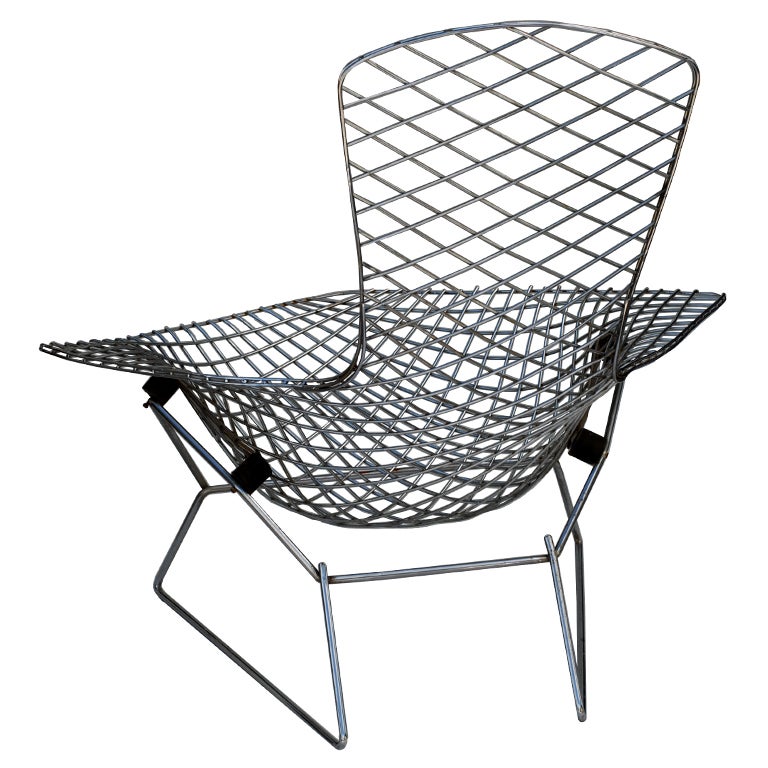 Harry Bertoia "Bird Chair with Foot Stool" by Knoll For Sale