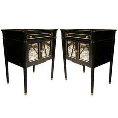Pair Of Louis XVI Reproduction Bedside Commodes