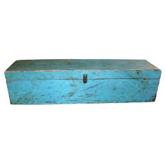 Antique  Painted  American  Wooden  Tool  Box