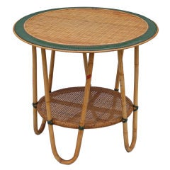 19th Century French  Rattan And  Bamboo  Coffee Table