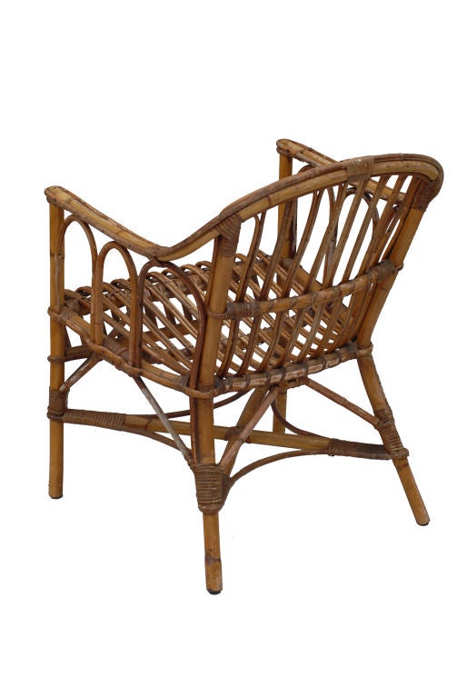 FRENCH COLONIAL ERA- BAMBOO IMPORTED FROM FRENCH COLONIES AND FABRICATED IN FRANCE- ALL BENT BAMBOO IN CLASSIC STYLE