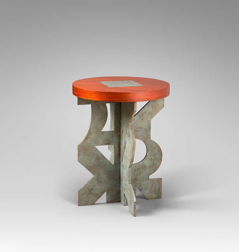 Side-table in limited edition, titled, signed and numbered by the artist for the gallery.