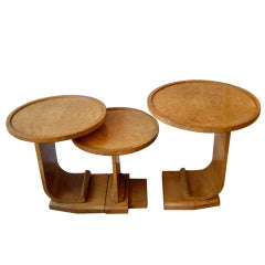 art deco nest of 3 tables