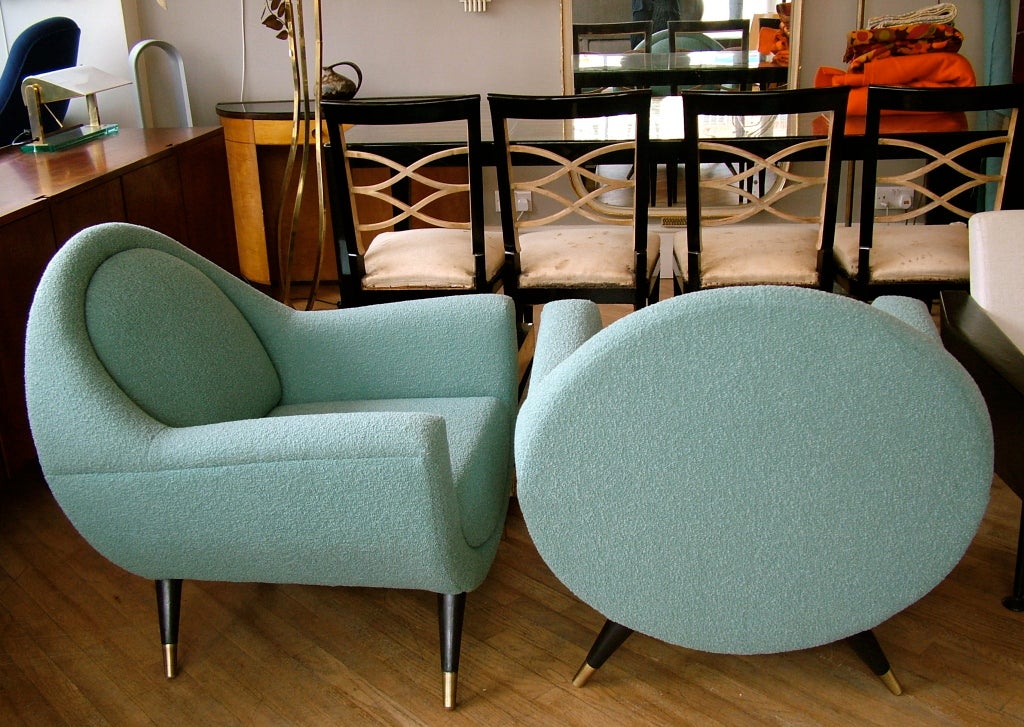 Mid-20th Century 1950's armchairs, pair