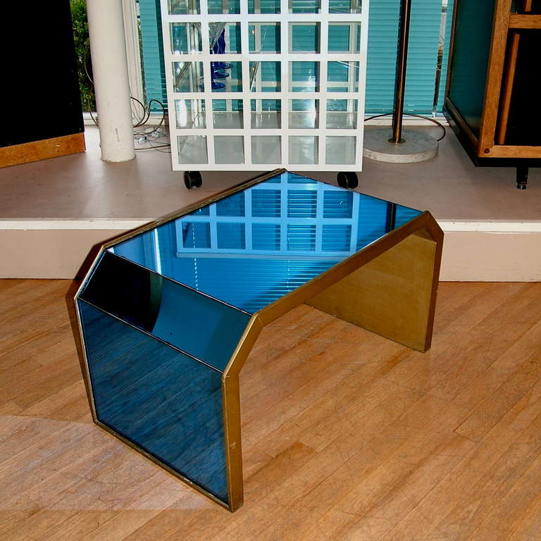 Blue Mirrored Table from UK