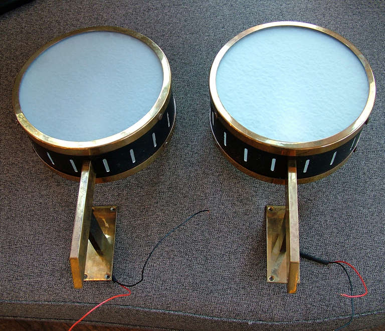 50s Italian wall lights / scones, pair