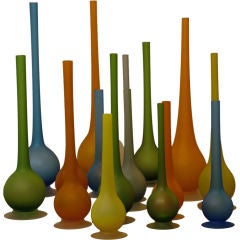 1960's Carlo Moretti Glass Vases