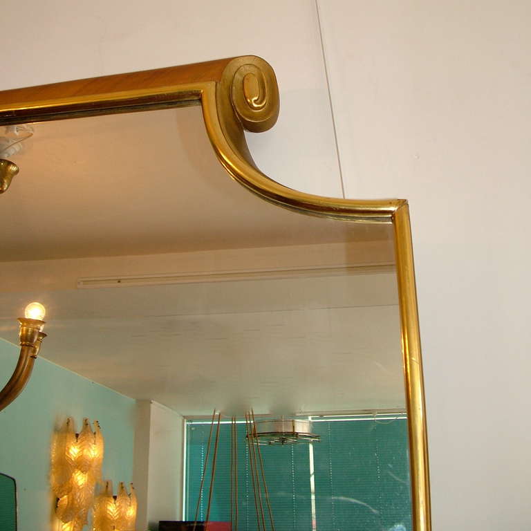 large 1940's Italian gilt mirror