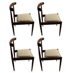 Alfred Hendrickx, set of 4 rosewood chairs