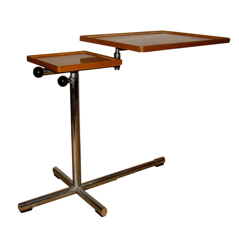 early modernist adjustable bedside table / tray at 1stDibs