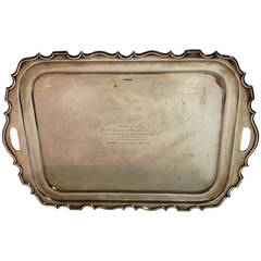 Presentation Sterling Tray for Seager Knighthood by George VI, July 7, 1938