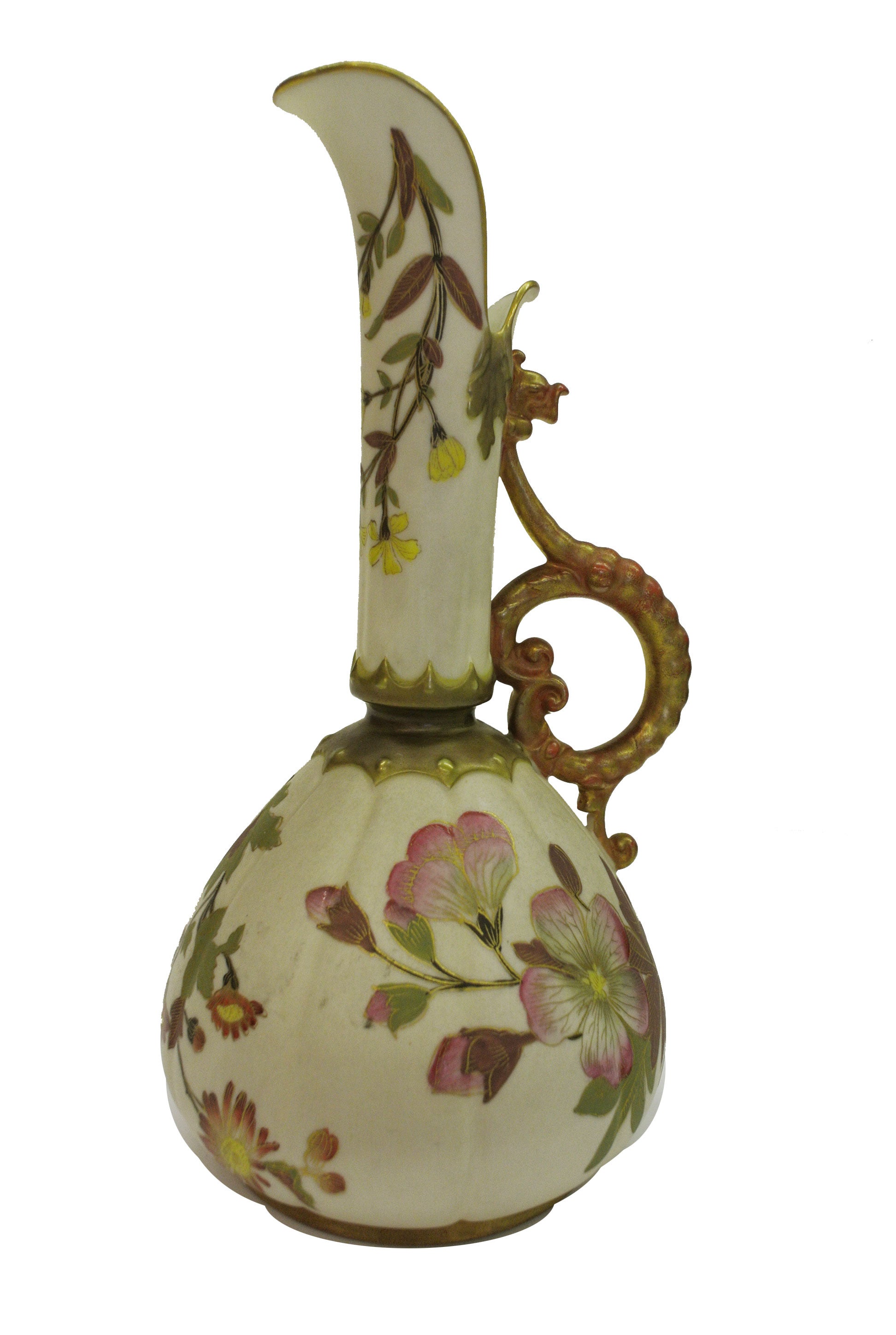 19th Century Royal Worcester hand painted porcelain Pitcher