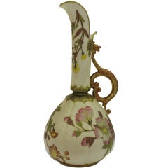 19th Century Royal Worcester hand painted porcelain Pitcher