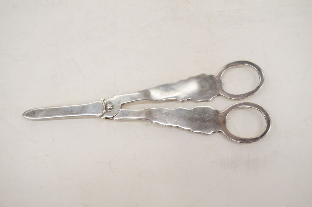 Antique Sterling Silver Grape Shears 2