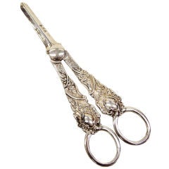 Antique Sterling Silver Grape Shears