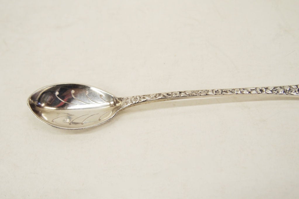 19th Century Sterling Silver Olive Spoon by Tiffany & Co. For Sale