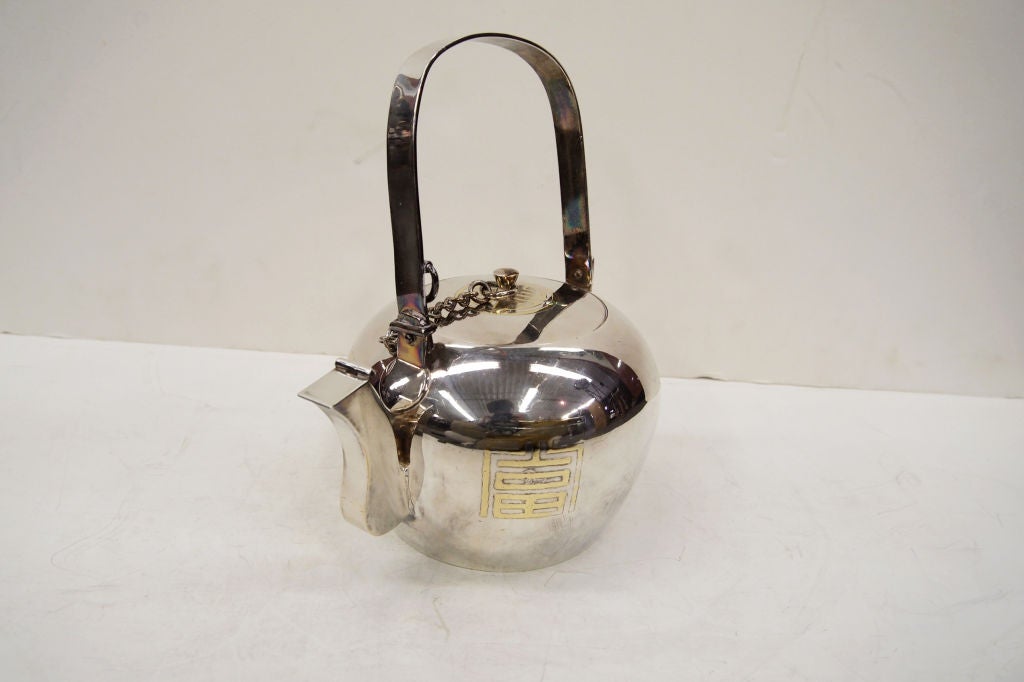 20th Century Japanese Sterling Silver Teaspot For Sale