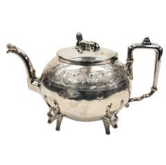 Ornate 19th century Silverplated  Teapot by R.W & Co