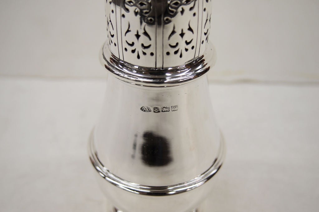 Mid-20th Century Sterling Silver Muffineer/Sugar Shaker from England
