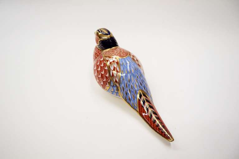 British Royal Crown Derby Pheasant Paperweight For Sale