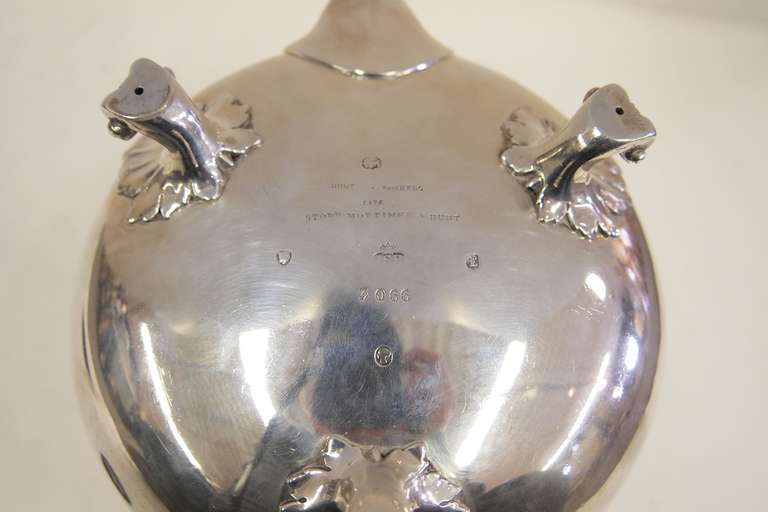 Antique Sterling Silver Teapot by famed silversmiths Hunt & Roskell, London For Sale 2