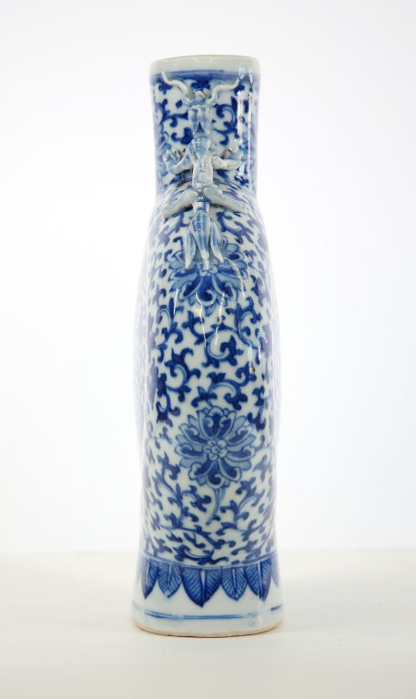 Porcelain Antique Chinese Blue & White Moon Flask