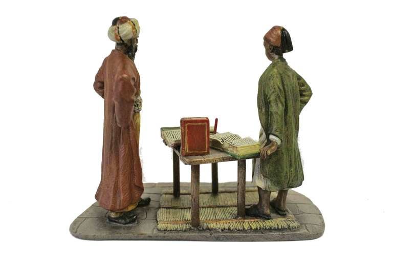 'Balancing the Books' A cold painted Bronze by Franz X. Bergman