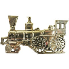 Sterling Silver Christmas Tree Locomotive Ornament by Gorham