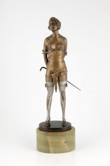 Vintage The Riding Crop Art Deco Bronze by Bruno Zach