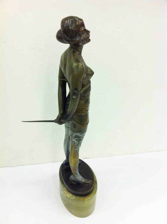 The Riding Crop Art Deco Bronze by Bruno Zach For Sale 1