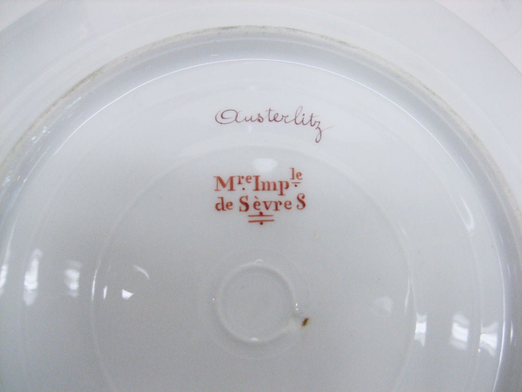Pair of Napoleonic Sevres Porcelain Plates 1
