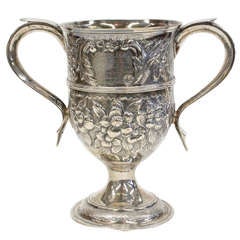 Antique English Georgian Sterling  Silver Loving Cup