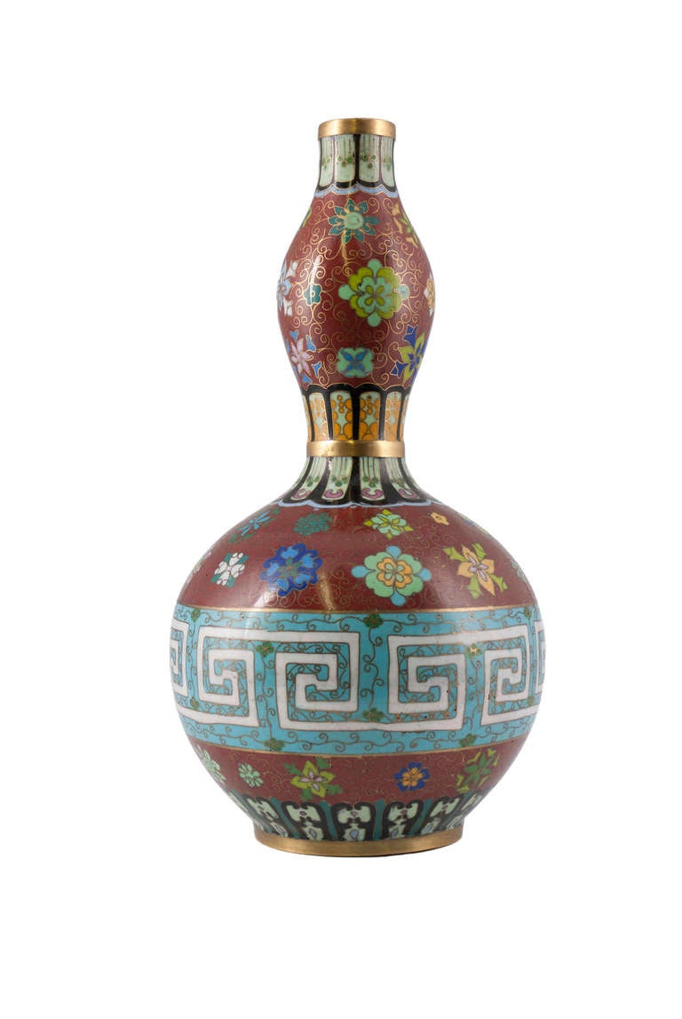 Mid-20th Century Vintage Chinese Cloisonne Vase