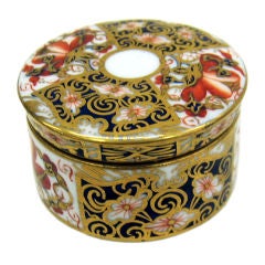 Antique 'Imari' MIniature Porcelain Box by Royal Crown Derby