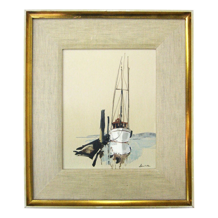 'White Fishboat' by Jack Hambleton. Canadian  (1916-88)
