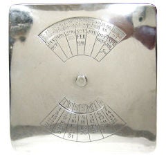 Vintage Sterling Silver Perpetual Desk Calendar