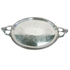 American Renaissance Revival Silverplated Tray by Rogers Smith