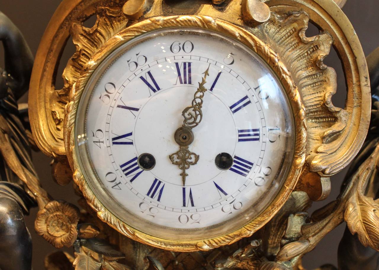 Louis XV Gilt Ormolu Clock 1