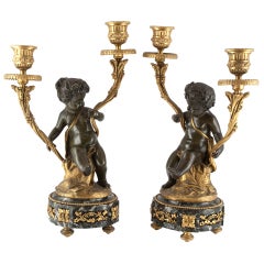 Pair of Candelabrum Signed Clodion Circa 1900