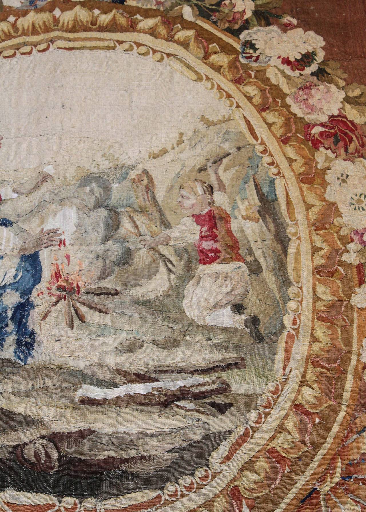 18th Century Aubusson French Tapestry For Sale