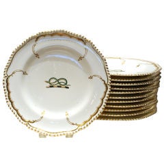 Derby set of dishes. c1825