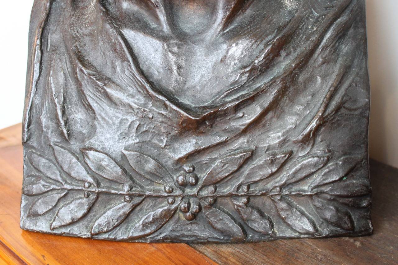 Beethoven Bronze Bust Signed Hans Muller 1