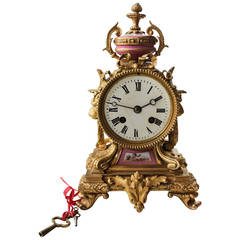 Antique French Gilt Ormolu Clock