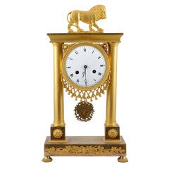 French gilt ormolu clock