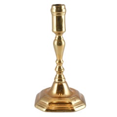 Eighteenth Century single brass candlestick