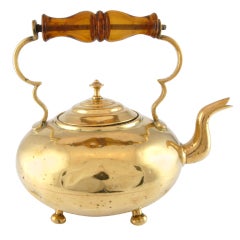 Antique brass tea-kettle