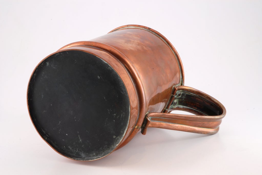 19th Century 18th Century large Copper mug