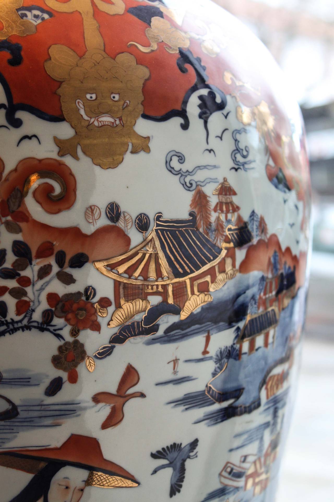 Oversized Imari Lidded Jar 3