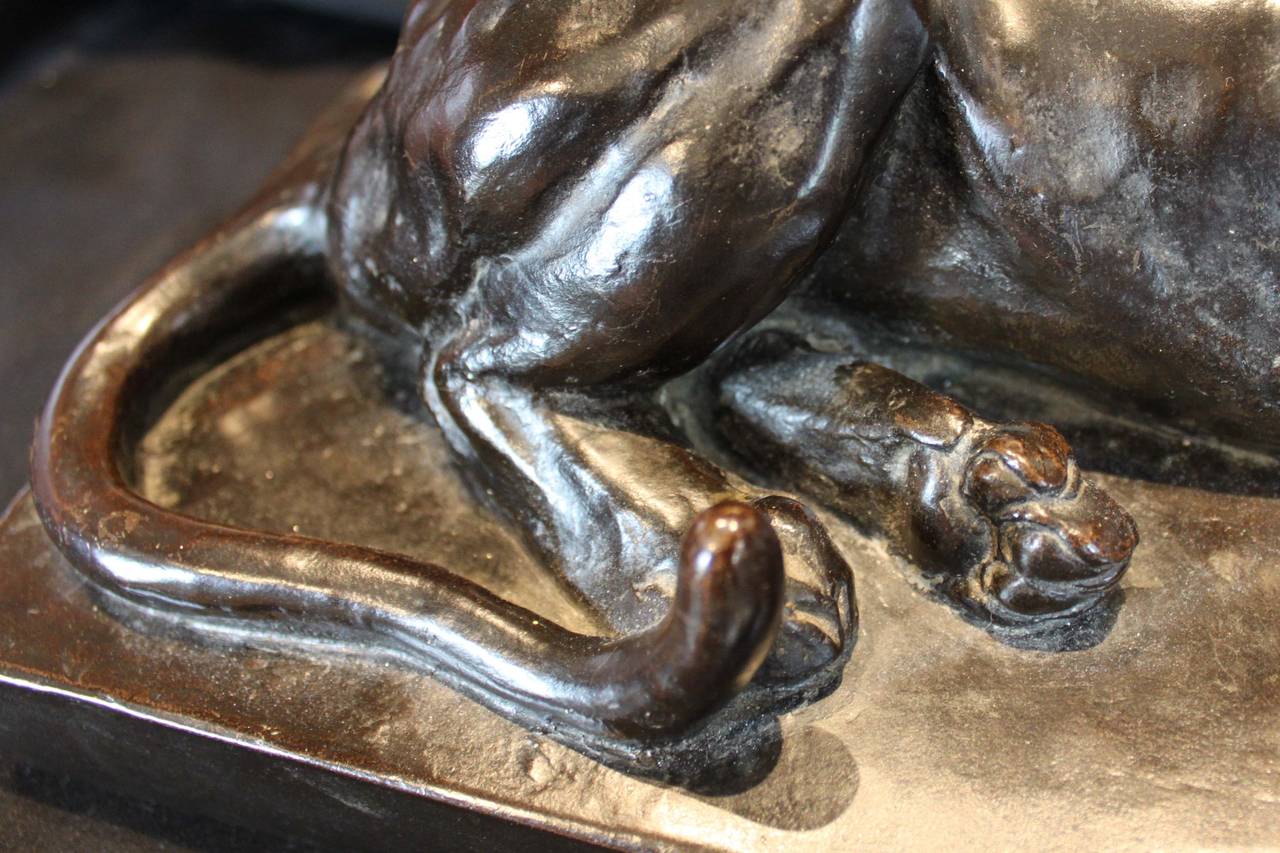 Bronze Tiger Sculpture For Sale 1